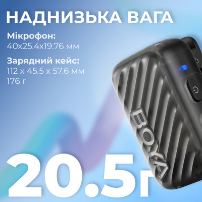Мікрофон Boya mini-12 Type-C/Lightning Black (mini-12) Мікрофон Boya mini-12 Type-C/Lightning Black (mini-12)