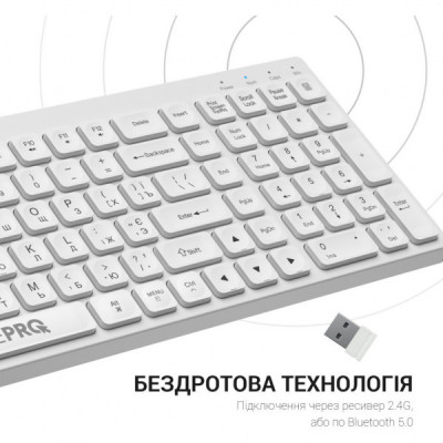 Клавіатура OfficePro SK985W Wireless/Bluetooth White (SK985W)