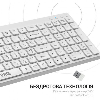 Клавіатура OfficePro SK985W Wireless/Bluetooth White (SK985W)