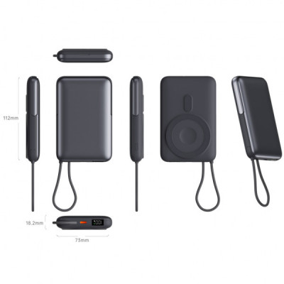 Батарея універсальна Vinga 10000 mAh 22.5W/15W/2.5W Wireless (VPBB1022WL) Батарея універсальна Vinga 10000 mAh 22.5W/15W/2.5W Wireless (VPBB1022WL)