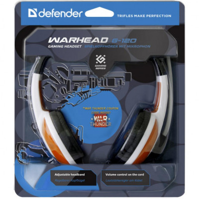 Навушники Defender Warhead G-120 Red-White (64098)