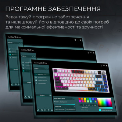 Клавіатура GamePro Asgard Valhalla Pro QLAB Sakura Switch RGB Bluetooth/Wireless/USB-C UA White (MK160-W-D-QS-PRO) Клавіатура GamePro Asgard Valhalla Pro QLAB Sakura Switch RGB Bluetooth/Wireless/USB-C UA White (MK160-W-D-QS-PRO)
