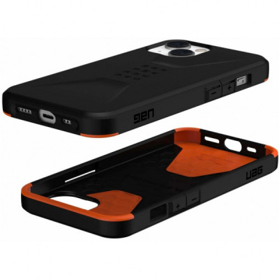 Чохол до мобільного телефона Uag Apple iPhone 14 Civilian, Black (114040114040)