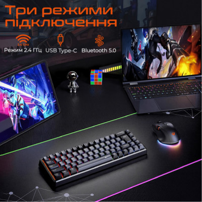 Клавіатура Meetion MK12 Bluetooth/USB Type-C Black (MT-MK12-A-RUA) Клавіатура Meetion MK12 Bluetooth/USB Type-C Black (MT-MK12-A-RUA)