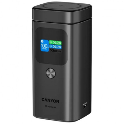 Батарея універсальна Canyon 15000mAh OnPower 150 Qi2 magnetic Grey (CNS-CPB150DG) Батарея універсальна Canyon 15000mAh OnPower 150 Qi2 magnetic Grey (CNS-CPB150DG)