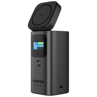 Батарея універсальна Canyon 15000mAh OnPower 150 Qi2 magnetic Grey (CNS-CPB150DG) Батарея універсальна Canyon 15000mAh OnPower 150 Qi2 magnetic Grey (CNS-CPB150DG)