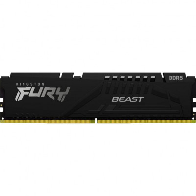 Модуль пам'яті для комп'ютера DDR5 32GB 5200 MHz Fury Beast Black Kingston Fury (ex.HyperX) (KF552C40BB-32)