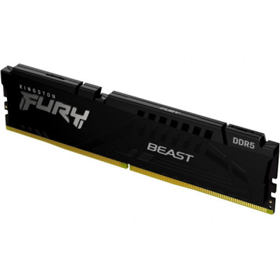 Модуль пам'яті для комп'ютера DDR5 32GB 5200 MHz Fury Beast Black Kingston Fury (ex.HyperX) (KF552C40BB-32)