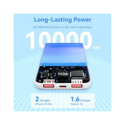 Батарея універсальна Vention 10000 mAh 22.5W Black LED Display Type (FHKB0)