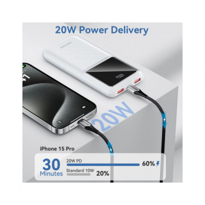 Батарея універсальна Vention 10000 mAh 22.5W Black LED Display Type (FHKB0)