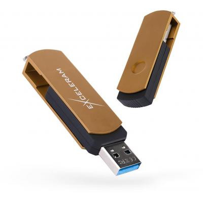 USB флеш накопичувач eXceleram 64GB P2 Series Brown/Black USB 3.1 Gen 1 (EXP2U3BRB64)