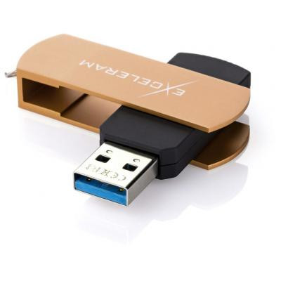 USB флеш накопичувач eXceleram 64GB P2 Series Brown/Black USB 3.1 Gen 1 (EXP2U3BRB64)