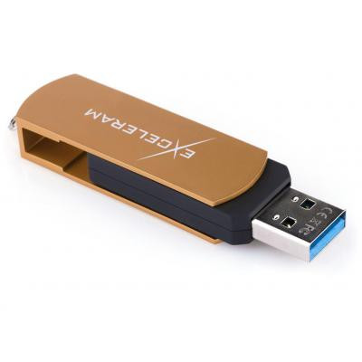 USB флеш накопичувач eXceleram 64GB P2 Series Brown/Black USB 3.1 Gen 1 (EXP2U3BRB64)