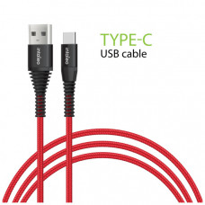 Дата кабель USB 2.0 AM to Type-C 1.2m CBRNYT1 Red Intaleo (1283126559464)