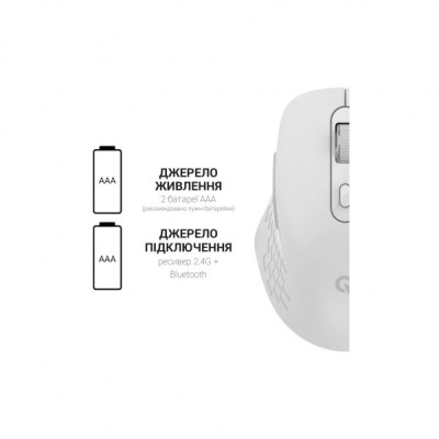 Мишка OfficePro M230W Silent Click Wireless/Bluetooth White (M230W)