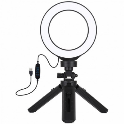 Набір блогера Puluz Ring USB LED lamp PKT3058B 4.7" + tripod 12 см (PKT3058B)