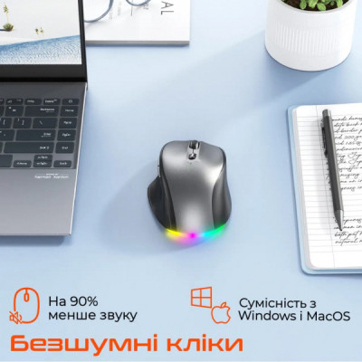 Мишка Meetion BTM007 Wireless/Bluetooth Gray (MT-BTM007-W) Мишка Meetion BTM007 Wireless/Bluetooth Gray (MT-BTM007-W)