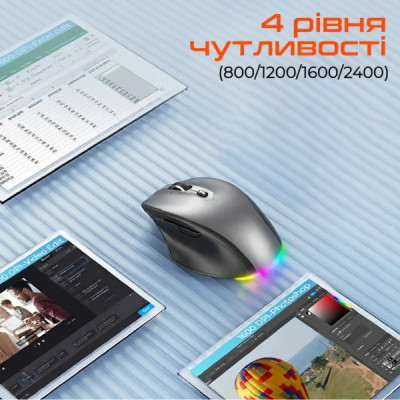 Мишка Meetion BTM007 Wireless/Bluetooth Gray (MT-BTM007-W) Мишка Meetion BTM007 Wireless/Bluetooth Gray (MT-BTM007-W)