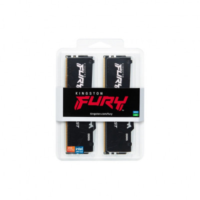 Модуль пам'яті для комп'ютера DDR5 128GB (2x64GB) 5600 MHz Beast RGB Kingston Fury (ex.HyperX) (KF556C36BBEAK2-128)