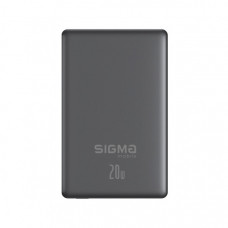 Батарея універсальна Sigma X-power SI10A7QL-MAG grey 10000mAh, Magnetic wireless 15W, PD+QC, 20W max (4827798955116)