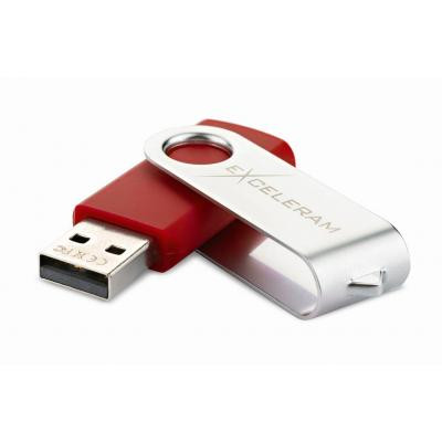 USB флеш накопичувач eXceleram 32GB P1 Series Silver/Red USB 2.0 (EXP1U2SIRE32)