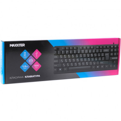 Клавіатура Maxxter KBM-U01-UA USB Black (KBM-U01-UA)