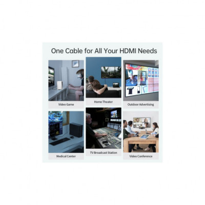 Кабель мультимедійний HDMI to HDMI 2.0m V.2.1 8K 60Hz HDR10 HLG 48Gbps YUV 444 Choetech (XHH-TP20)
