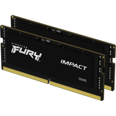Модуль пам'яті для ноутбука SoDIMM DDR5 32GB (2x16GB) 6400 MHz Impact Kingston Fury (ex.HyperX) (KF564S38IBK2-32)