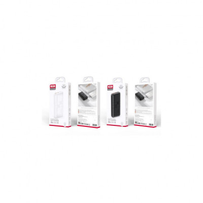 Батарея універсальна XO 20000mAh, PD/20W, QC3.0/22.5W, Input(Type-C,MicroUSB), Output(2*USB,Type-C), Black (PR188_Black)