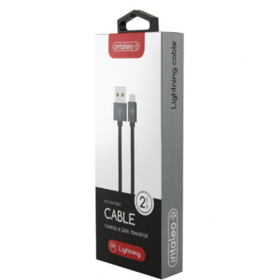 Дата кабель USB 2.0 AM to Lightning 2.0m CBGNYL2 grey Intaleo (1283126477669)