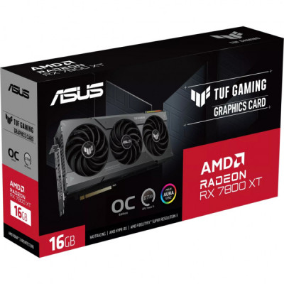 Відеокарта ASUS Radeon RX 7800 XT 16Gb TUF GAMING OC (TUF-RX7800XT-O16G-GAMING)