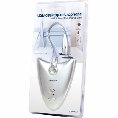 Мікрофон Gembird MIC-DU-01 Silver (MIC-DU-01)