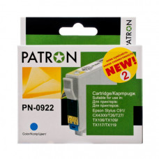 Картридж Patron Epson T0922/T1082 (C13T10824A10) 500c, Cyan (PN-0922)