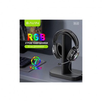 Навушники BAVIN BH-62 Gaming Hi-Res RGB LIGHT Black (HB-BH-62-BK)