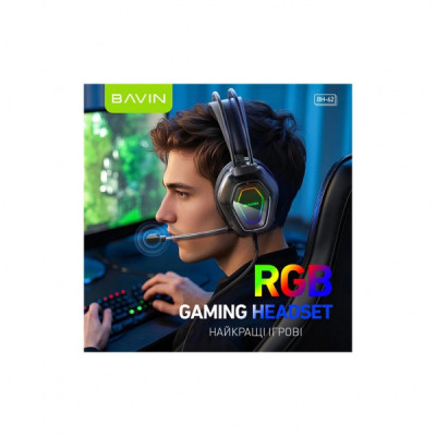 Навушники BAVIN BH-62 Gaming Hi-Res RGB LIGHT Black (HB-BH-62-BK)