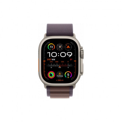 Смарт-годинник Apple Watch Ultra 2 GPS + Cellular, 49mm Titanium Case with Indigo Alpine Loop - Large (MREW3UL/A)
