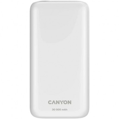 Батарея універсальна Canyon PB-301 30000mAh PD/20W, QC/3.0 (CNE-CPB301W)