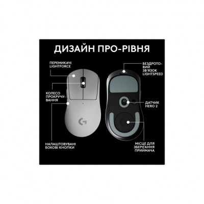 Мишка Logitech G Pro X Superlight 2 Dex Wireless White (910-007365)