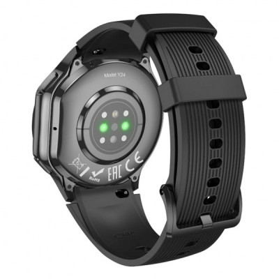 Смарт-годинник HOCO Y24 AMOLED Smart sports watch (call version) Black (6942007641005)
