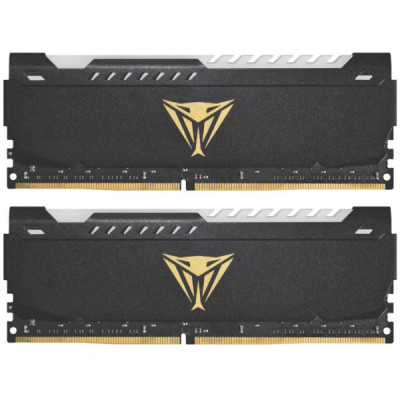 Модуль пам'яті для комп'ютера DDR4 16GB (2x8GB) 3600 MHz Viper Steel RGB Black Patriot (PVSR416G360C0K)
