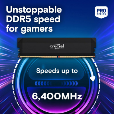 Модуль пам'яті для комп'ютера DDR5 64GB (2x32GB) 6400 MHz Micron (CP2K32G64C40U5B)