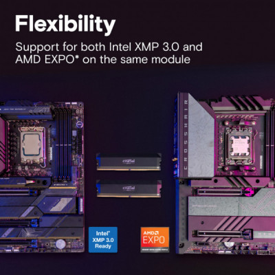 Модуль пам'яті для комп'ютера DDR5 64GB (2x32GB) 6400 MHz Micron (CP2K32G64C40U5B)