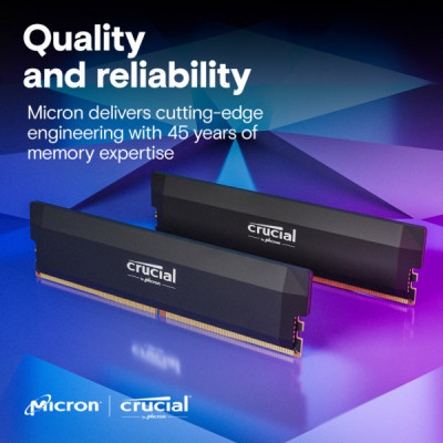 Модуль пам'яті для комп'ютера DDR5 64GB (2x32GB) 6400 MHz Micron (CP2K32G64C40U5B)