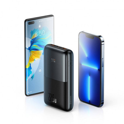 Батарея універсальна Baseus Pro 20000mAh, 22.5W, Black, with USB-A - USB-C 3A 0.3m cable (PPBD040301)