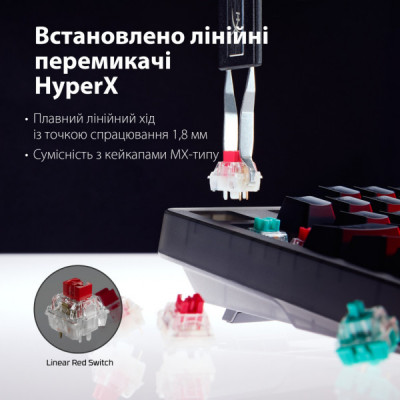 Клавіатура HyperX Origins 2 65 HX Red USB UA Black (B4QS3AA)