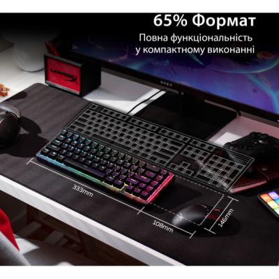 Клавіатура HyperX Origins 2 65 HX Red USB UA Black (B4QS3AA)