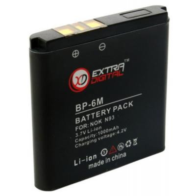 Акумуляторна батарея для телефону Extradigital Nokia BP-6M (1000 mAh) (DV00DV1187)