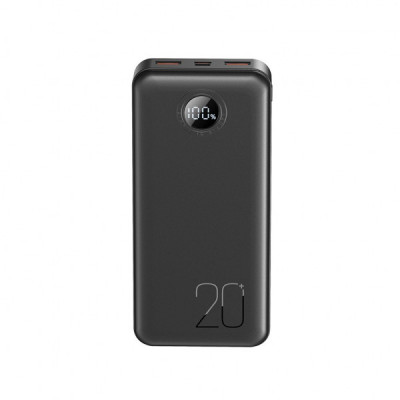 Батарея універсальна XO 20000mAh, PD/20W, QC/22.5W, black (PR239_Black)