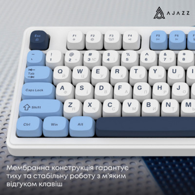 Клавіатура Ajazz AF98 USB UA White/Blue (AF98-GB)
