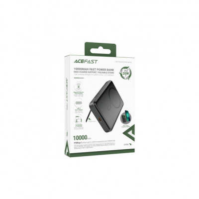 Батарея універсальна Acefast Magnetic Wireless 10000mAh 20W PD, QC/3.0, QI 20W, M6 Black (6974316282600)